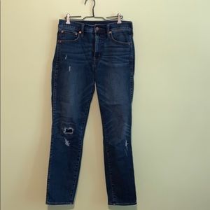 J Crew Vintage straight Jean rip and repair